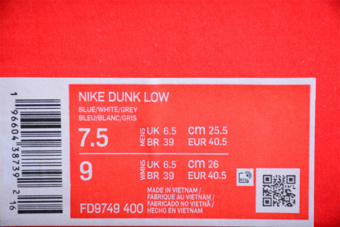 Nike Dunk Low Summit White Midnight Navy  FD9749-400