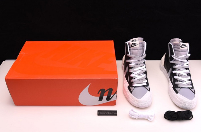 Sacai x Blazer Mid Black Grey BV0072-002