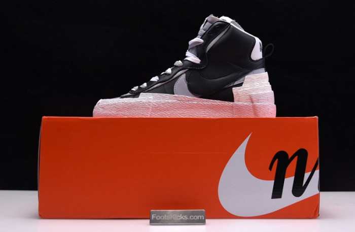 Sacai x Blazer Mid Black Grey BV0072-002