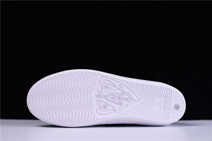 GUCCI ACE EMBROIDERED LOW-TOP SNEAKER WITH GG LOGO