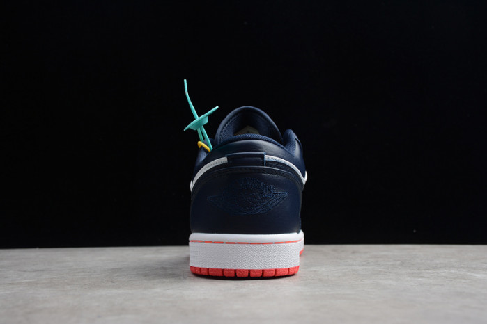 Air Jordan 1 Low Obsidian Ember Glow  553558-481
