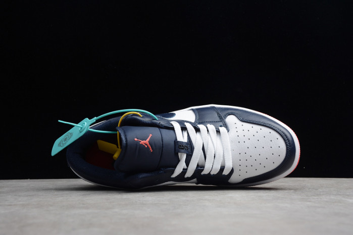 Air Jordan 1 Low Obsidian Ember Glow  553558-481