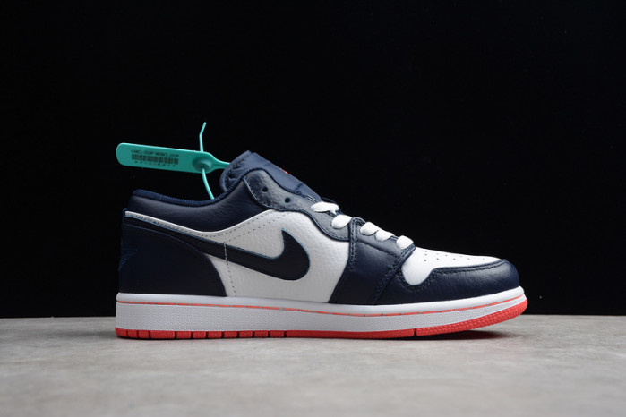 Air Jordan 1 Low Obsidian Ember Glow  553558-481