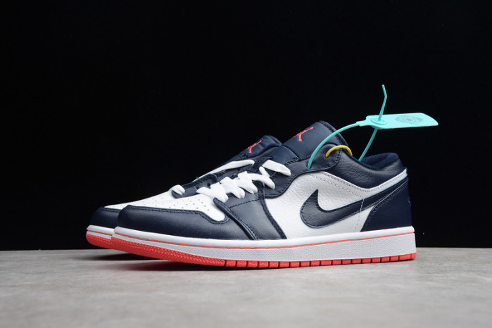 Air Jordan 1 Low Obsidian Ember Glow  553558-481