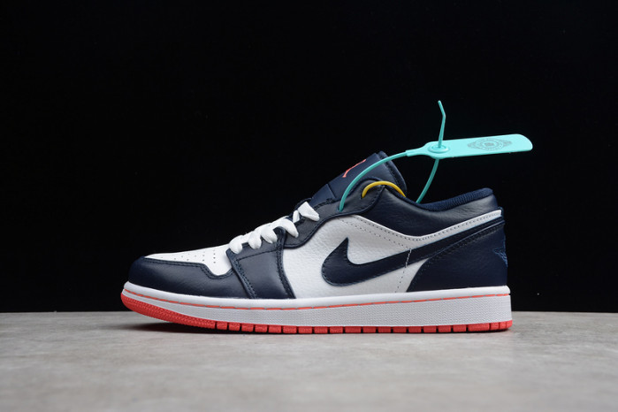 Air Jordan 1 Low Obsidian Ember Glow  553558-481