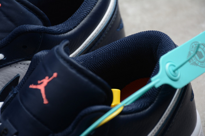 Air Jordan 1 Low Obsidian Ember Glow  553558-481