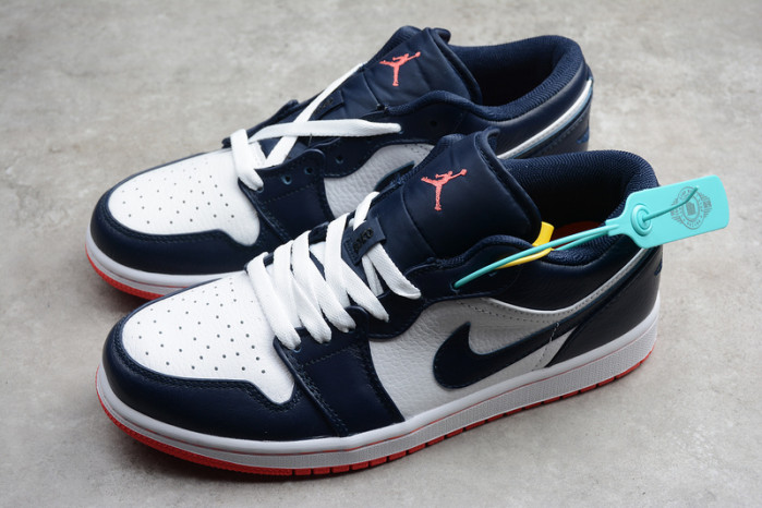 Air Jordan 1 Low Obsidian Ember Glow  553558-481