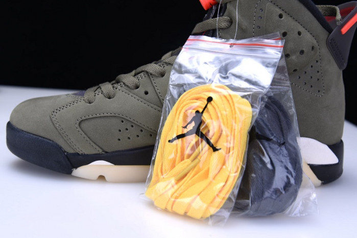 Travis Scott Air Jordan 6 Medium Olive Cactus Jack CN1084-200