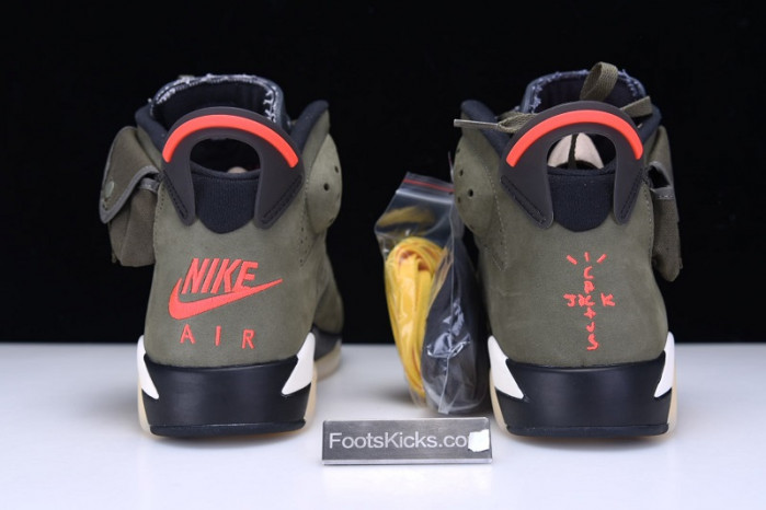 Travis Scott Air Jordan 6 Medium Olive Cactus Jack CN1084-200