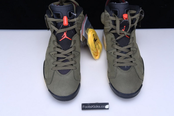 Travis Scott Air Jordan 6 Medium Olive Cactus Jack CN1084-200