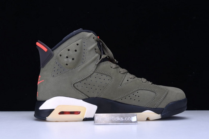 Travis Scott Air Jordan 6 Medium Olive Cactus Jack CN1084-200