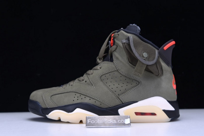 Travis Scott Air Jordan 6 Medium Olive Cactus Jack CN1084-200