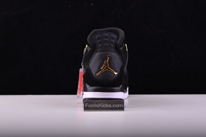 Air Jordan 4 “Royalty”  Black/Metallic Gold-White mens 308497-032