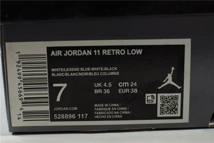 Air Jordan 11 Low Legend Blue AV2187-117