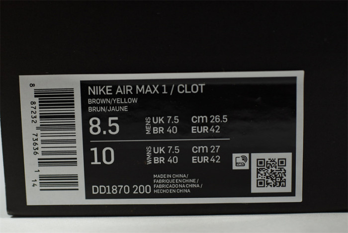 Nike Air Max 1 Clot Kiss of Death (2021)  DD1870-200