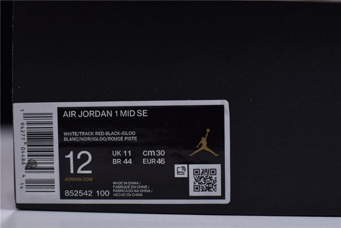 Air Jordan 1 Mid SE Union Black Toe 852542-100