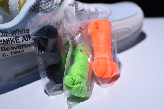 OFW x Nike Air Max 90 Sail Muslin Virgil Abloh AA7293-100