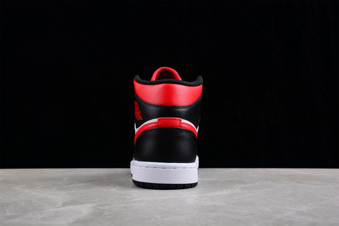 air Jordan 1 Mid White Black Red 554724-079