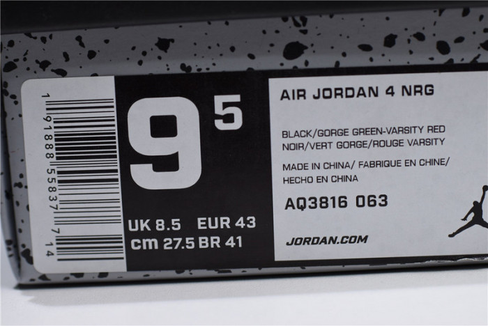 Air Jordan 4 Gorge Green Varsity Red AQ3816-063