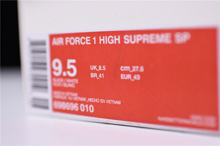 Supreme Nike Air Force 1 High SP Black  DS F/W  698696-010