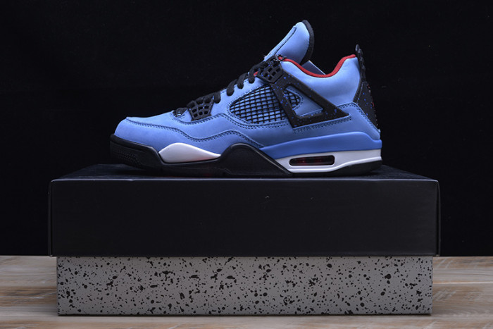 Travis Scott x Air Jordan 4 “Houston Oilers”  University Blue 308497-406