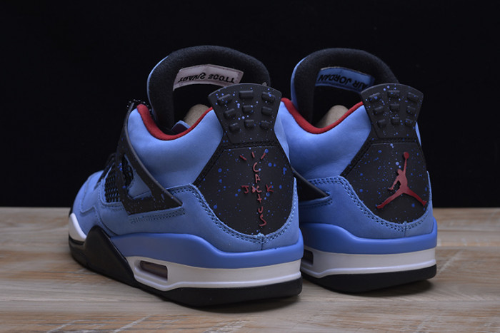 Travis Scott x Air Jordan 4 “Houston Oilers”  University Blue 308497-406