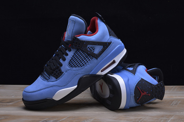 Travis Scott x Air Jordan 4 “Houston Oilers”  University Blue 308497-406