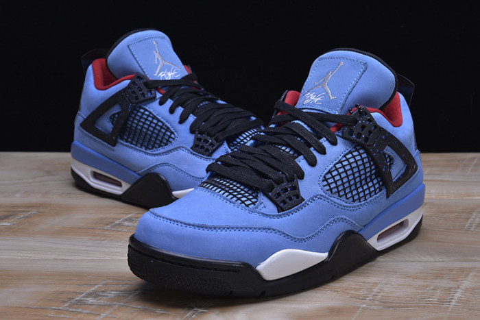 Travis Scott x Air Jordan 4 “Houston Oilers”  University Blue 308497-406