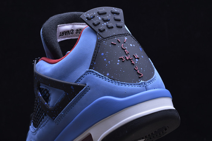 Travis Scott x Air Jordan 4 “Houston Oilers”  University Blue 308497-406