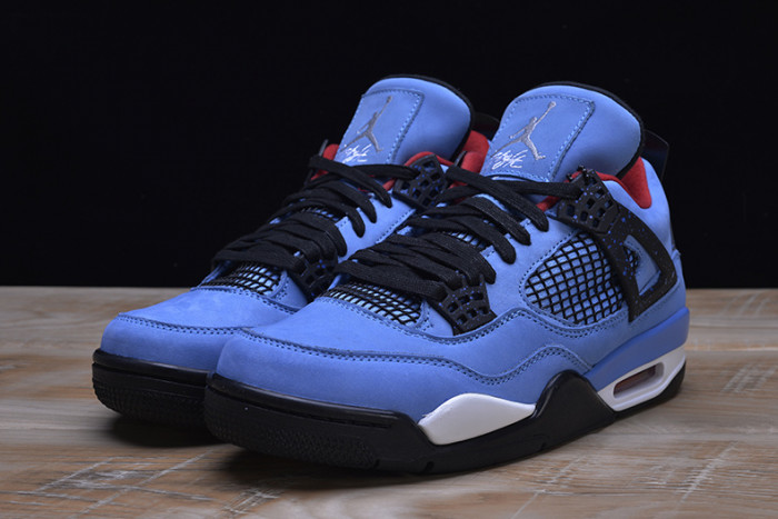 Travis Scott x Air Jordan 4 “Houston Oilers”  University Blue 308497-406