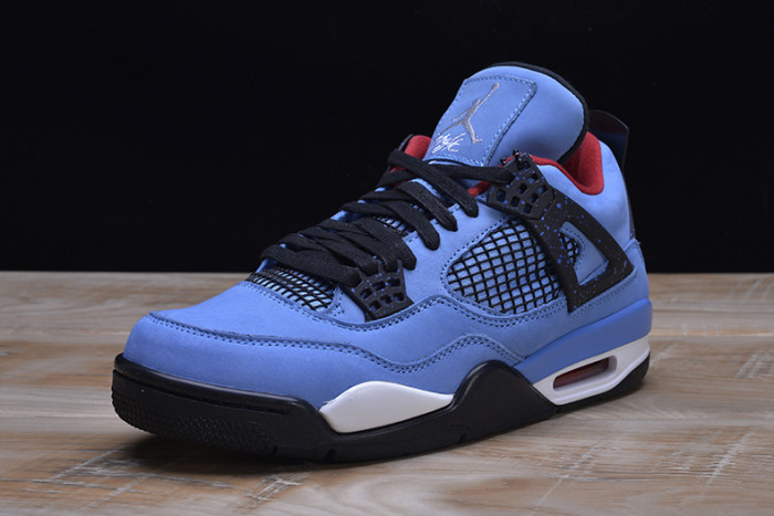 Travis Scott x Air Jordan 4 “Houston Oilers”  University Blue 308497-406