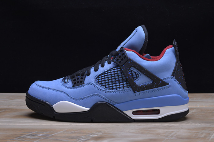 Travis Scott x Air Jordan 4 “Houston Oilers”  University Blue 308497-406