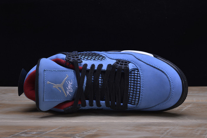Travis Scott x Air Jordan 4 “Houston Oilers”  University Blue 308497-406