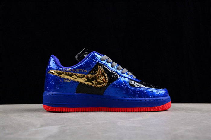 NIKE LOW AIR FORCE 1 X  royal blue black