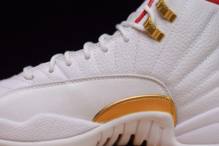 Air Jordan 12 FIBA White University Red 130690-107