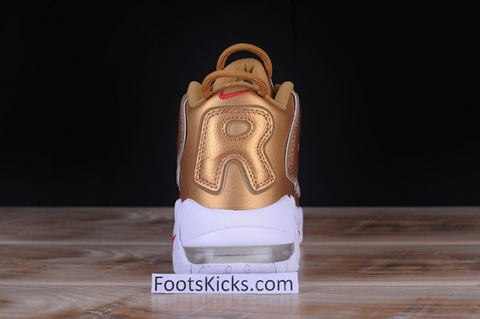 NIKE AIR MORE UPTEMPO "SUPREME" Metallic Gold/White 902290-700