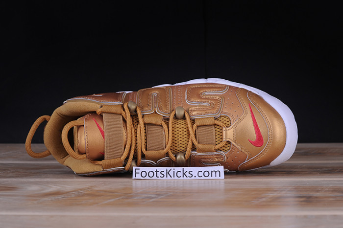 NIKE AIR MORE UPTEMPO "SUPREME" Metallic Gold/White 902290-700