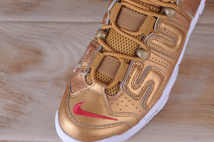 NIKE AIR MORE UPTEMPO "SUPREME" Metallic Gold/White 902290-700