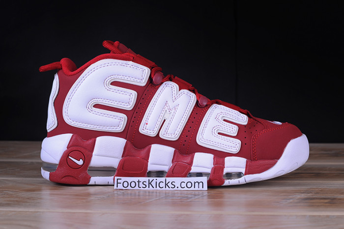 Supreme x Nike Air More Uptempo Varsity Red/White 902290-600