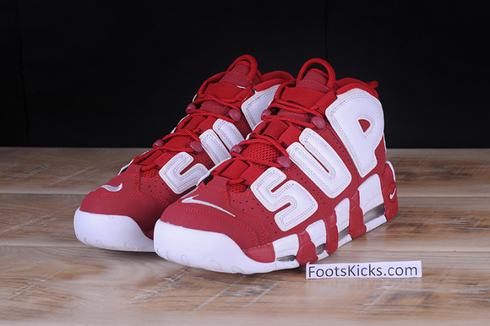 Supreme x Nike Air More Uptempo Varsity Red/White 902290-600