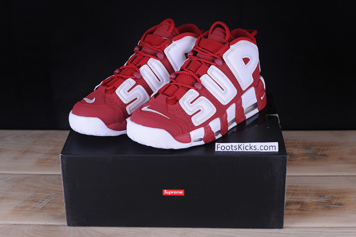 Supreme x Nike Air More Uptempo Varsity Red/White 902290-600
