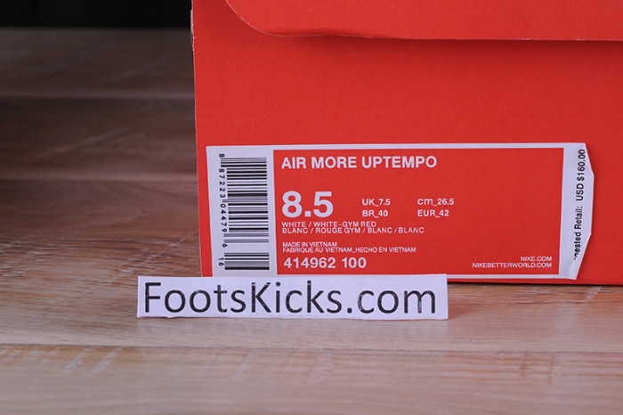 Nike Air More Uptempo “Gym Red” 414962-100