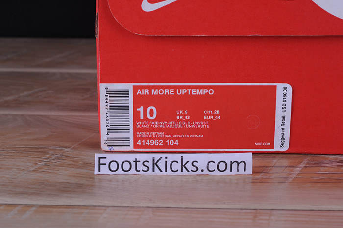 Nike Air More Uptempo “Olympic” White/Midnight Navy  414962-104