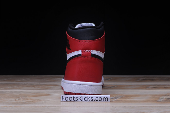 AIR JORDAN 1 High OG “Black Toe” white/ black-varsity red  555088-125