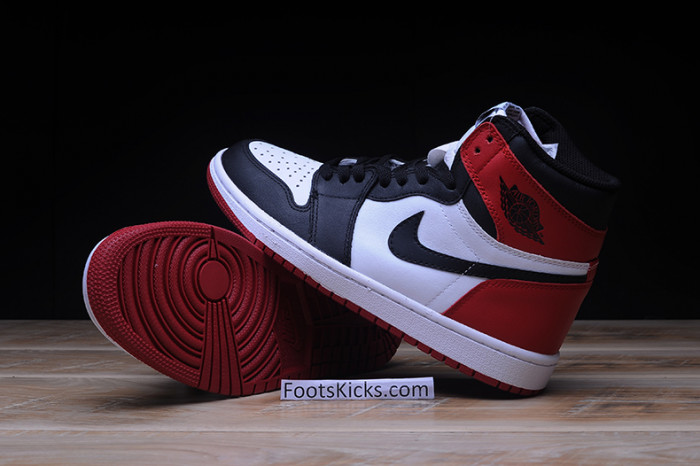 AIR JORDAN 1 High OG “Black Toe” white/ black-varsity red  555088-125