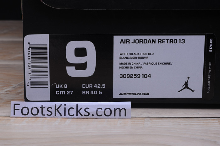 Air Jordan 13 Retro "HE GOT GAME" white/ black-true red  309259-104