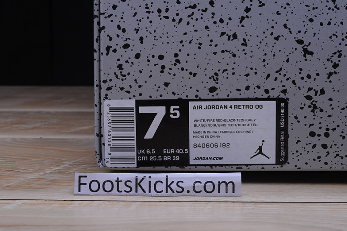 Air Jordan 4 OG “White Cement”  840606-192