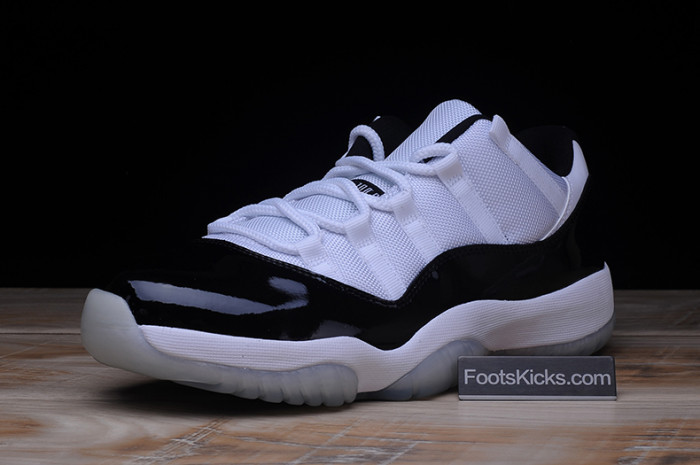 AIR JORDAN 11 RETRO LOW "CONCORD" BLACK/ WHITE  mens 528895-153