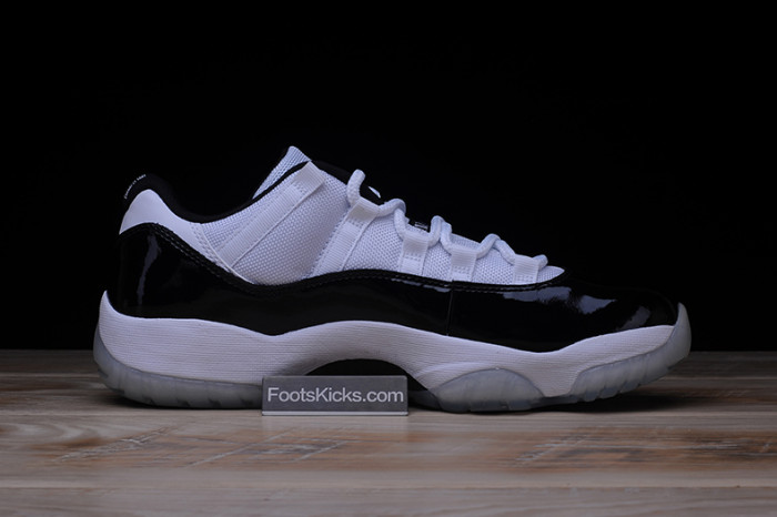 AIR JORDAN 11 RETRO LOW "CONCORD" BLACK/ WHITE  mens 528895-153