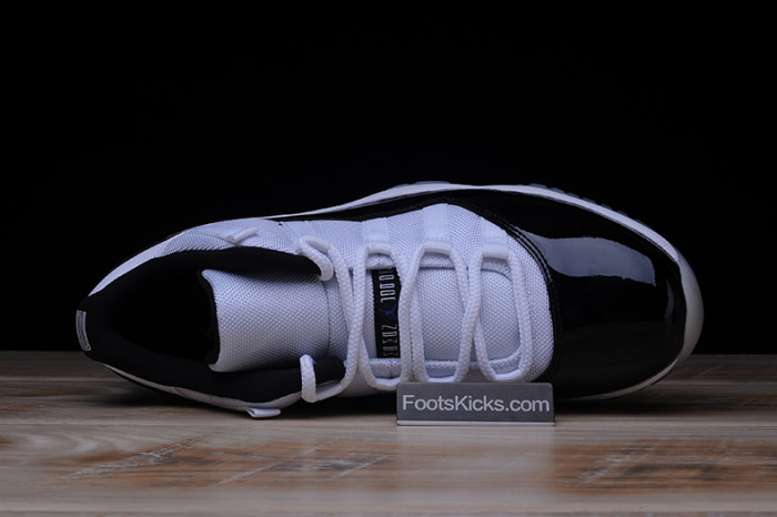 AIR JORDAN 11 RETRO LOW "CONCORD" BLACK/ WHITE  mens 528895-153